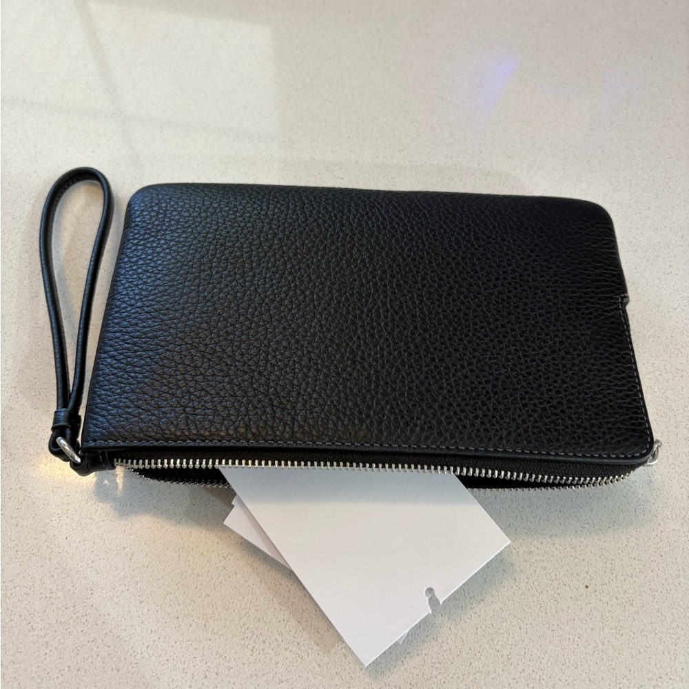 Coach NWT DOUBLE ZIP black signature Wallet - Picture 3 of 4